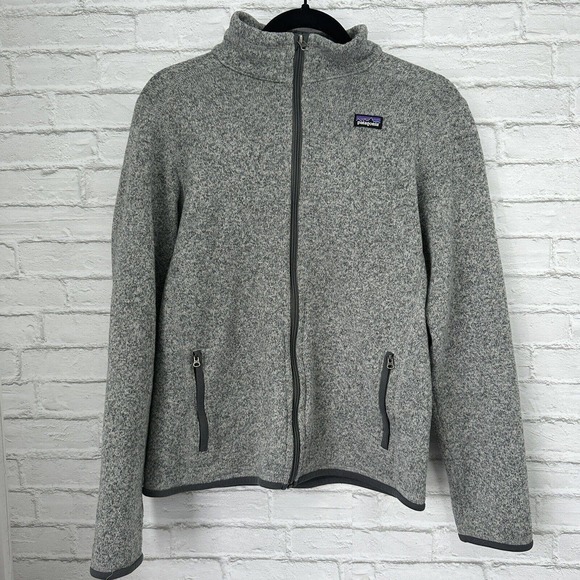 Patagonia Fleece Jacket Long Sleeve Zip Up Gray XXL Fits Like L Polyester - Picture 2 of 13